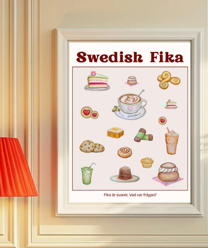 Poster FIKA PÅ SCHEMAT